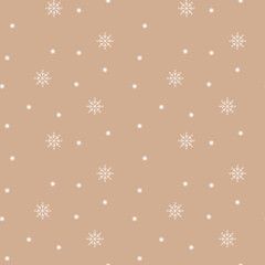 Winter seamless pattern with snowflakes. Christmas background. Vector illustration.