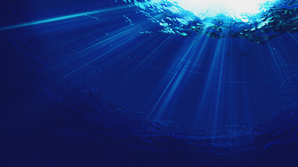 Deep blue sea. Underwater backgrounds