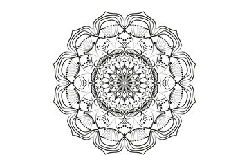 Flower Mandala, Vintage decorative elements, Oriental pattern, vector illustration,