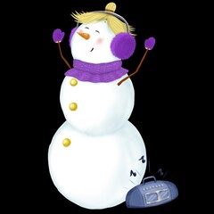 snowman music lover
