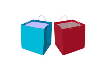 Illustration Vector Set Shopping Bag Paper Of A Sketch Styl