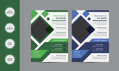 Business Event Seminar Flyer Design Vector Template
vector template in A4 size