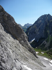 Mountain panorama from Ehrwalder Sonnenspitze mountain in Austria