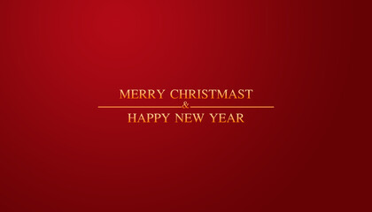 merry christmas and happy new year abstract card with modern typography. premium red holiday background and golden greeting vector letter design.
