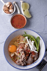 Pork Suki with Egg in Ceramic Cup