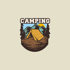 Rustic vintage adventure logo design template