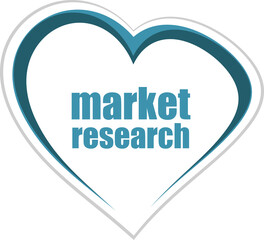 Text market research. Business concept