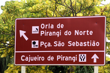 Plaque, Pirangi do Norte beach, Rio Grande do Norte, Brazil