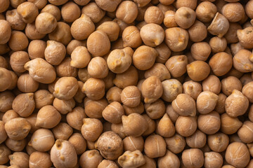 Chickpea seeds close up. Food concept. Healthy and wholesome food.