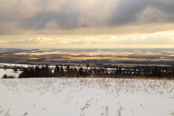 Fototapeta premium sunrise in the snow