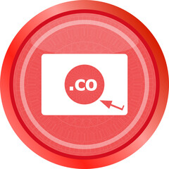 Domain CO sign icon. Top-level internet domain symbol