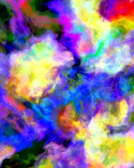 Fototapeta na wymiar Colorful sky clouds, abstract watercolor background