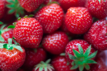 A Close-up of Strawberries ......