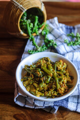 Malabar Spinach Seed Dish with Spicy Mustard Paste