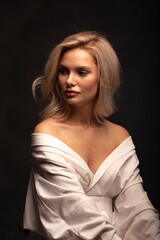 Naklejka premium studio portrait of a young woman