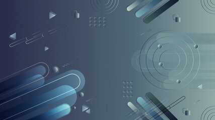 Gradient geometric shape background Premium Vector