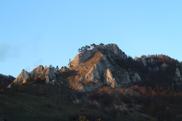 Vrsatske bradla mountain above Vrsatske Podhradie village, west Slovakia