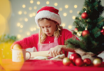 little girl with Christmas cookies