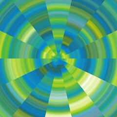 Green yellow phosphorescent abstract background with circles