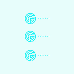 letter Logo Design vector Template, in line geometric style