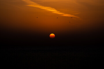 Sunset at sea
