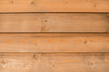 Fototapeta na wymiar Light wood texture with knots. Wooden horizontal planks background
