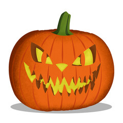 halloween pumpkin isolated on white