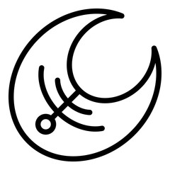 Sliced fish icon. Outline sliced fish vector icon for web design isolated on white background