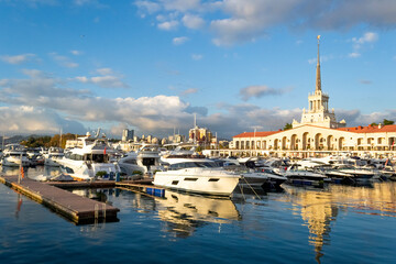 Obraz premium Marine Station on the shore of the Black Sea in Soch