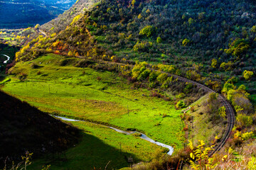 Beautiful rural landscape in Europe, Amazing nature in autumn.