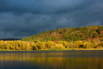 Beautiful rural landscape in Europe, Amazing nature in autumn.