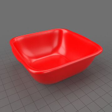 Square plastic basin