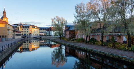Fototapeta premium Autumn view in city of Falun, Dalarna, Sweded