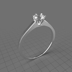 Diamond solitaire ring