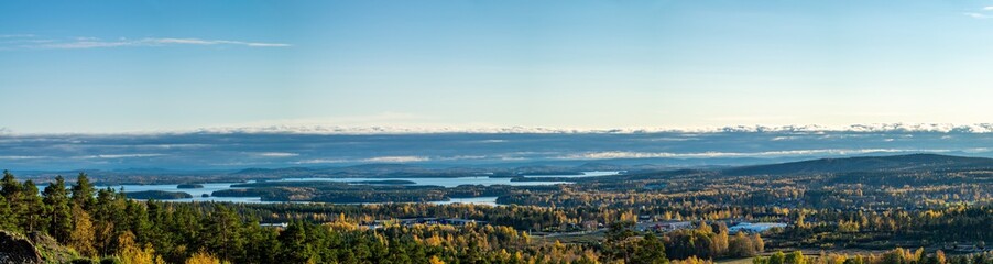 Fototapeta na wymiar Autumn view in city of Falun, Dalarna, Sweded