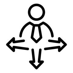 Financial investor icon. Outline financial investor vector icon for web design isolated on white background