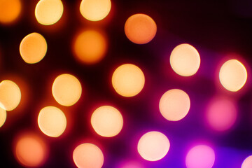 Abstract blurred golden bokeh lighting background