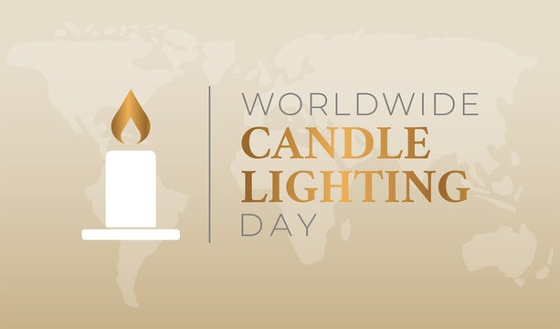 Worldwide Candle Lighting Day Gold Background Illustration