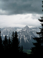 Mountain hiking tour to Daniel mountain in Tyrol, Austria