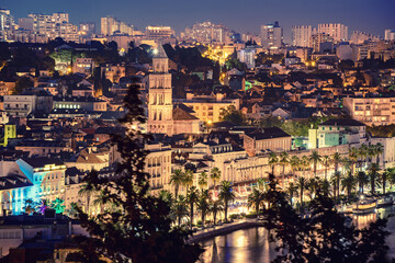 Split at night, Croatia