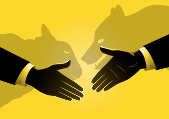 Businessman hand shake