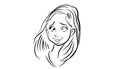 A Beautiful illustration portrait of  girl