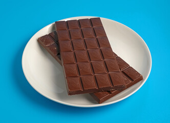 chocolate in plate