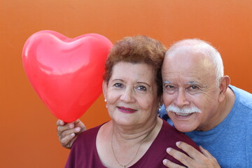 Senior cuple during valentine´s day
