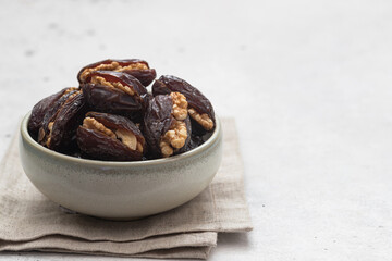 Dates Medjool stuffed with walnut kernels