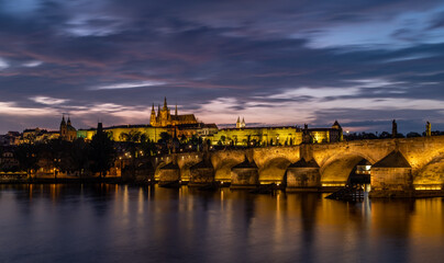 Prague in evening