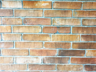 Background of old vintage orange, red and brown retro brick wall texture