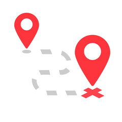 Relocate icon. Clipart image isolated on white background.