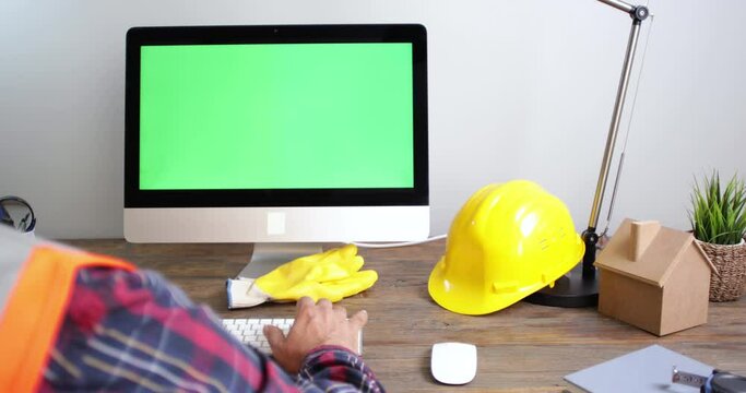 contractor  working  with computer