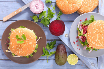 vegetarian hamburger- vegan burger